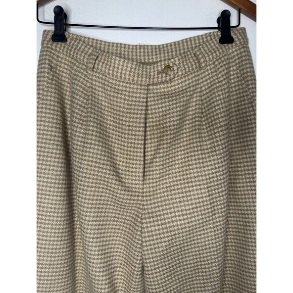 Vtg Talbots Houndstooth 100% Wool Lined Straight Leg Pants Size 10 - Picture 6 of 12